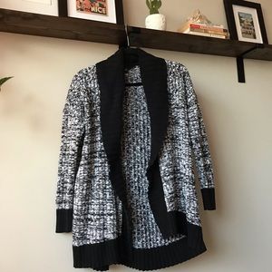 Guess Black/White Wool Chunky Sweater Top Formal